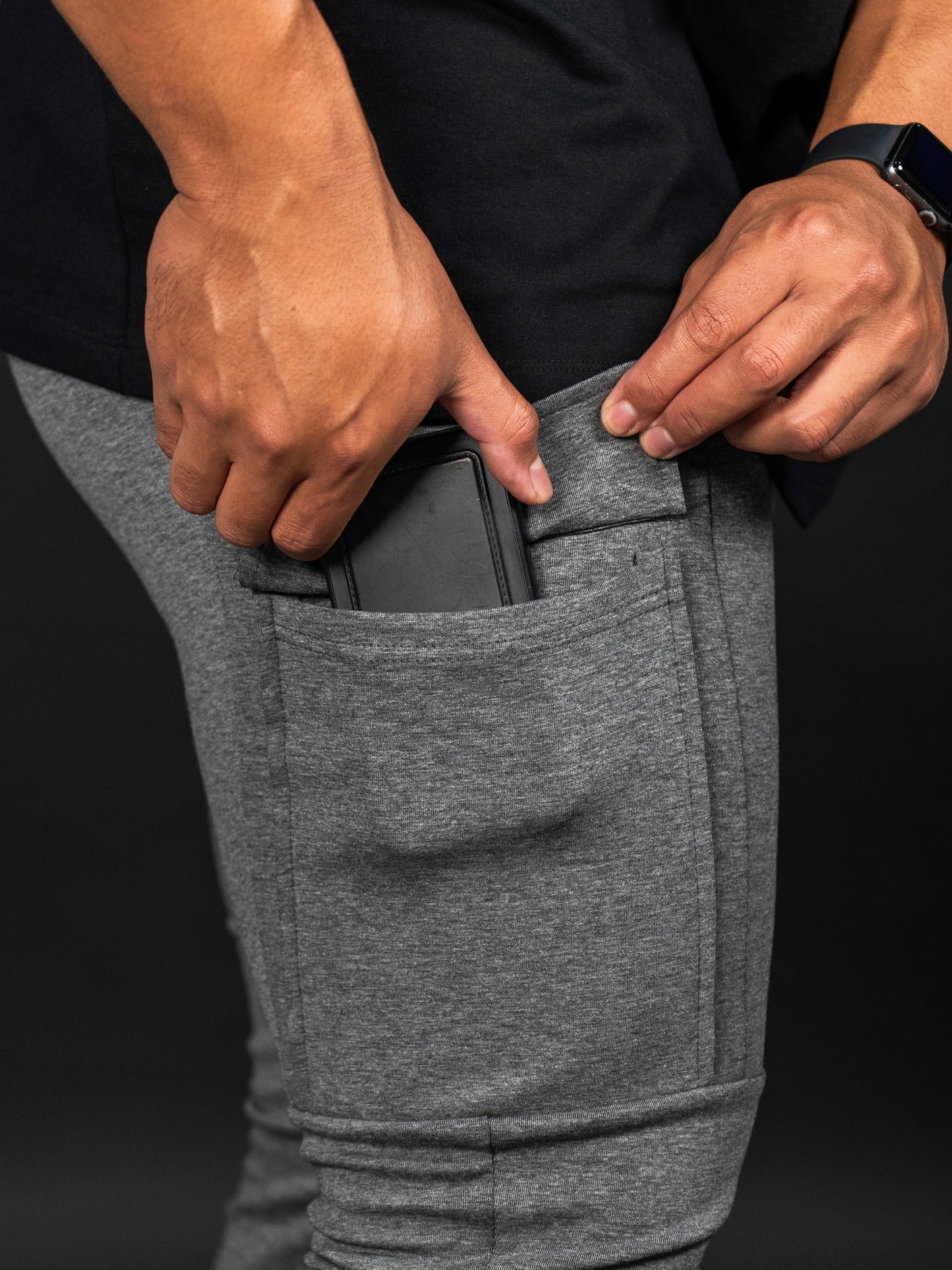 CARGO TRACK PANTS - DARK GREY image 2