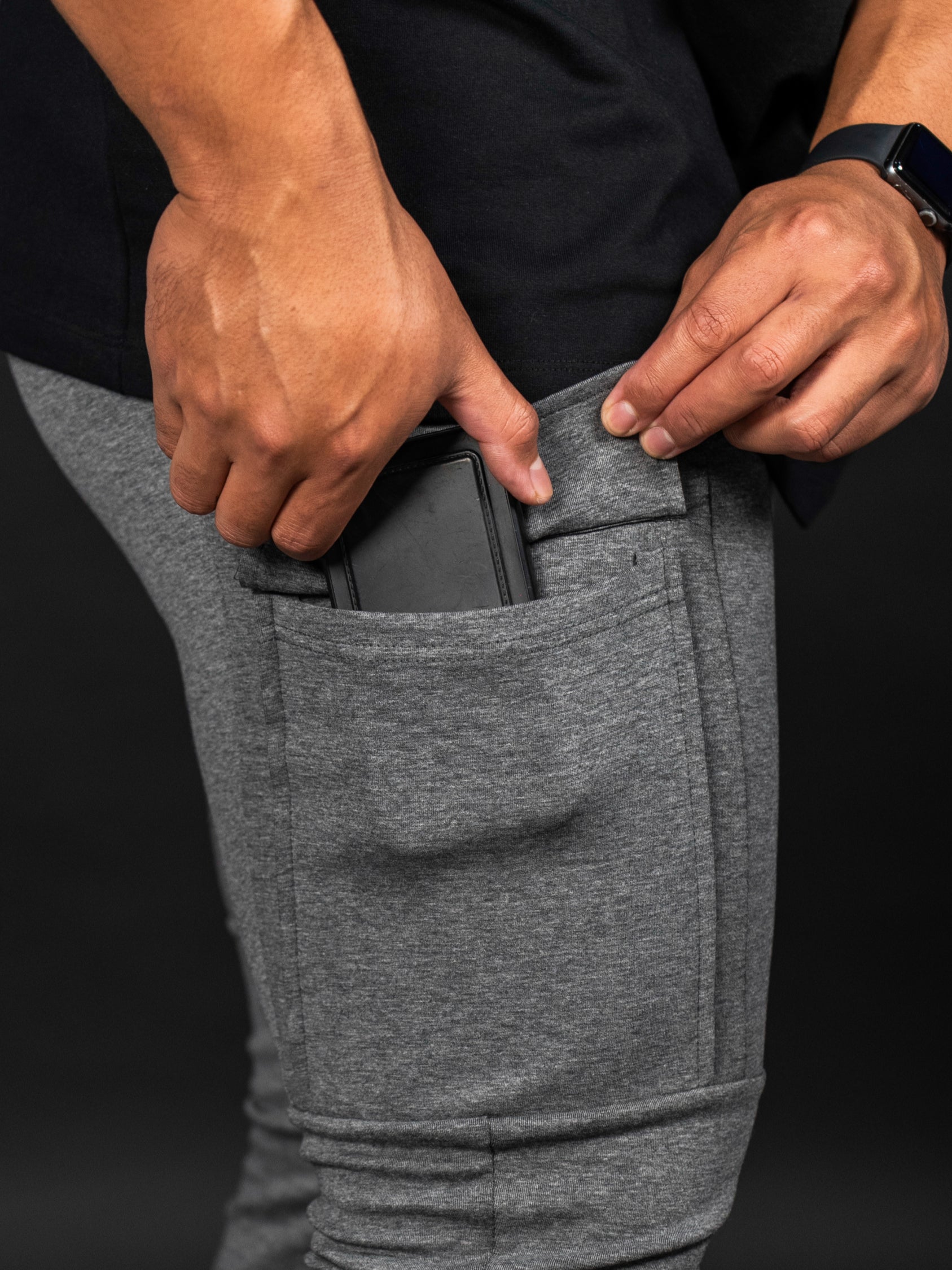 CARGO TRACK PANTS - DARK GREY image 2