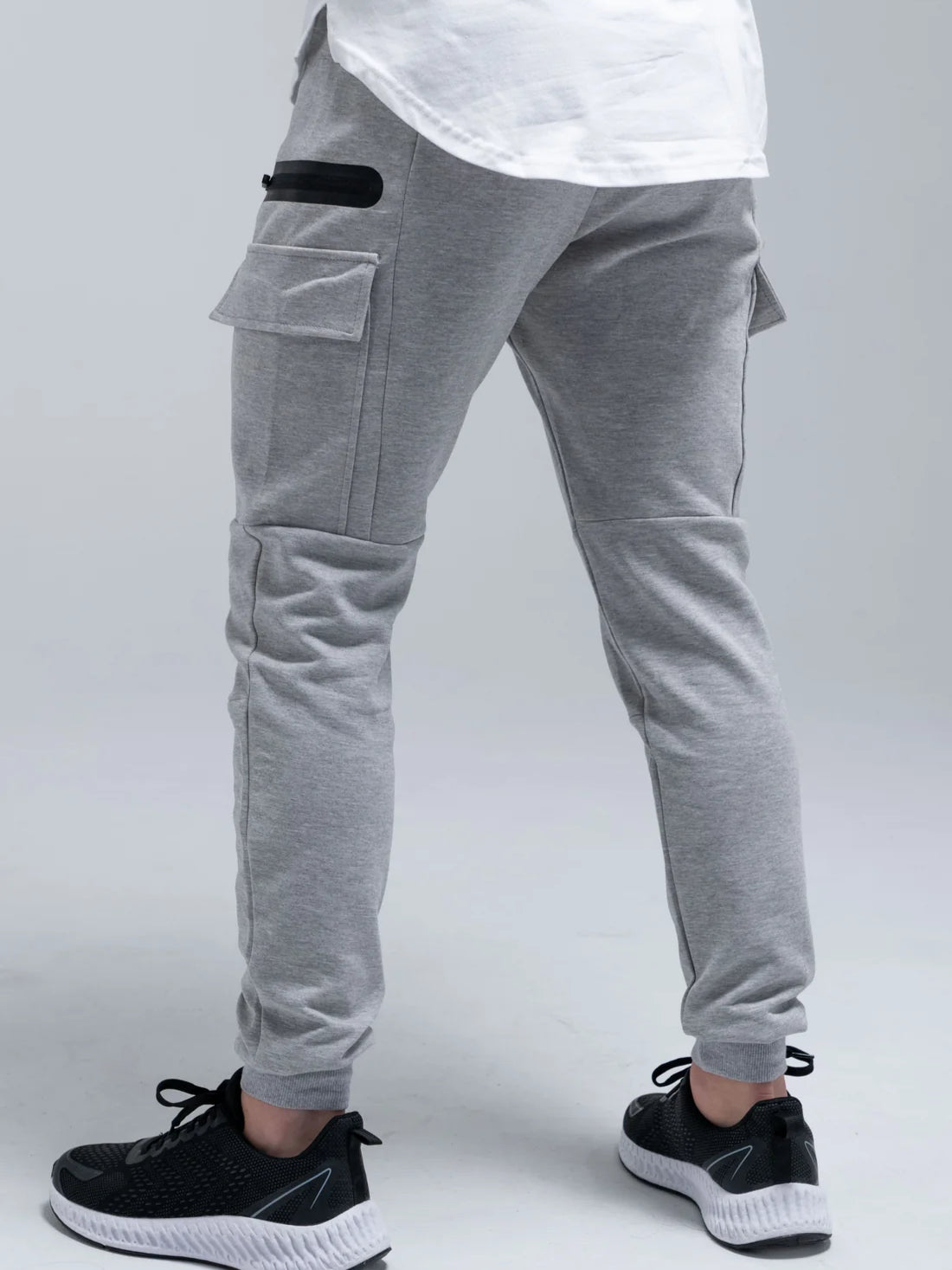 CARGO TRACK PANTS - LIGHT GREY image 1