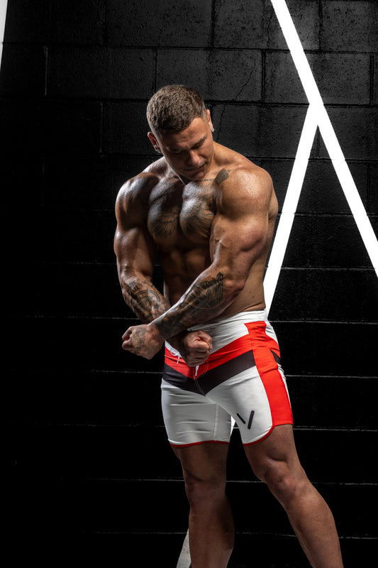 MEN'S PHYSIQUE SHORTS - WHITE