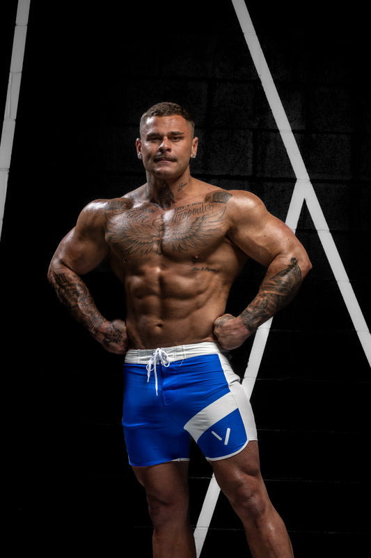 MEN'S PHYSIQUE SHORTS -ROYAL BLUE | VISION ATTIRE