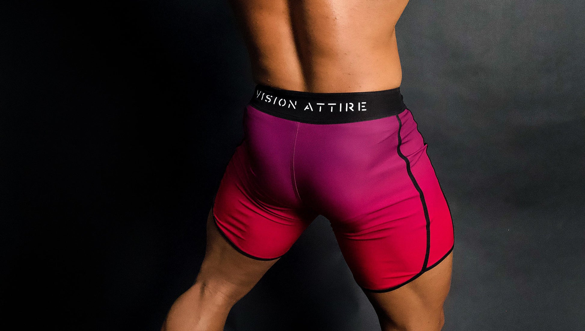 MEN'S PHYSIQUE SHORTS - PINK OMBRE image 2